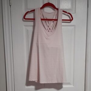 Pink Backless Tank Top with Strappy Detail